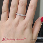 Load and play video in Gallery viewer, Princess Cut V Prong Diamond Eternity Band
