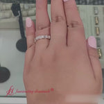 Load and play video in Gallery viewer, Horizontal Emerald Cut Classic Band
