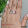 Thumbnail 1 - 5 Stone Oval Wedding Band 3 Carat
