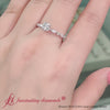 Round Cut Floating Marquise Accent Lab Diamond Engagement Ring In 14K White Gold-FDWB9398R-2000