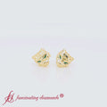 Thumbnail 1 - Vintage Green Enamel Accent Panther Earrings-in-yellow-gold-fdrcear11052-fancyvideo-nl-yg