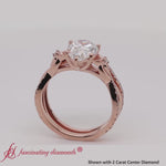 Load and play video in Gallery viewer, Pear Shaped Nature Inspired Twisted Wedding Set
