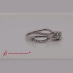 Load and play video in Gallery viewer, Round Cut Infinity Daisy Floral Diamond Ring

