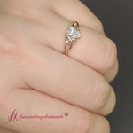 Load and play video in Gallery viewer, Pear Shaped Irish Split Solitaire Ring
