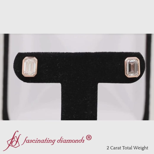 2-carat-emerald-diamond-bezel-stud-earring-in-rose-gold-fdear10516em-2-ct