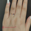 Thumbnail 1 - Princess Cut And Baguette Stacking Thin Ring