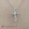 Load and play video in Gallery viewer, twisted-cross-diamond-pendant-in-white-gold-fdpd10796-fancy