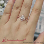 Load and play video in Gallery viewer, Pear Crown Halo Engagement Ring
