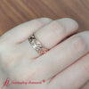 Load and play video in Gallery viewer, Vintage-filigree-diamond-wedding-band-for-women-in-yellow-gold-fdw9301-720