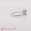 Load and play video in Gallery viewer, French Pave Cushion Diamond Cathedral Engagement Ring