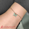 Load and play video in Gallery viewer, butterfly-cute-chain-emerald-bracelet-in-14k-rose-gold-fdbrc975