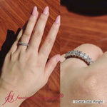 Load and play video in Gallery viewer, 9 Stone Emerald Cut Wedding Ring
