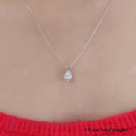 Load and play video in Gallery viewer, pear-cut-solitaire-diamond-pendant-1-carat-in-14k-white-gold-FDPD10824PE
