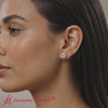 oval bezel set stud earrings