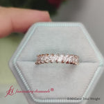 Load and play video in Gallery viewer, Diagonal Set Marquise Diamond Half Eternity Band