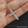 Load and play video in Gallery viewer, 0.50-carat-diamond-simple-cross-pendant-in-14k-white-gold-fdpd10825-0.50-ct