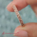 Load and play video in Gallery viewer, Vintage Hand Engraved Wedding Band
