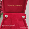 Load and play video in Gallery viewer, Heart-diamond-bezel-stud-earring-2-carat-in-14k-yellow-gold-fd-ear10516ht