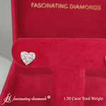 Load and play video in Gallery viewer, 1.50-carat-heart-3-prong-basket-stud-earring-in-rose-gold-FDEAR-10411HT-720