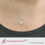 Load and play video in Gallery viewer, 2.50-carat-princess-cut-solitaire-kite-diamond-pendant-in-white-gold-FDPD10811PR-2.50
