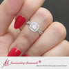 Load and play video in Gallery viewer, Cushion Outline Halo Round Engagement Ring