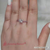 Load and play video in Gallery viewer, French Pave Princess Cut Cathedral Engagement Ring