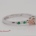 Thumbnail 1 - asscher-cut-celtic-emerald-two-tone-engagement-ring-in-white-gold-fdens2255-video-nl-wg