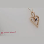 Load and play video in Gallery viewer, Solitaire Heart Pendant
