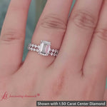 Load and play video in Gallery viewer, Shared Prong Engagement Ring Set
