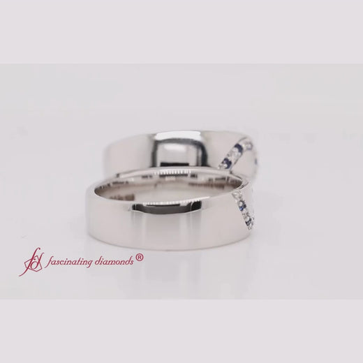 couple’s-his-and-her-matching-wedding-rings-with-white-diamond-&-blue-sapphire-in-white-gold-FD1144B