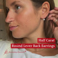 Thumbnail 1 - lever-back-bezel-set-round-diamond-earrings-in-white-gold-fdear11589-model-640