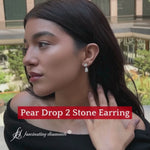 Load and play video in Gallery viewer, Gemstone Pear Drop Stud Earring
