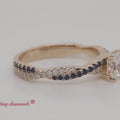 Thumbnail 66 - Radiant Cut Twisted Vine Delicate Engagement Ring