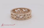 Load and play video in Gallery viewer, filigree-gold-wedding+band-in-14k-yellow-gold-fdm9301-1000
