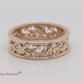 Thumbnail 3 - filigree-gold-wedding+band-in-14k-yellow-gold-fdm9301-1000