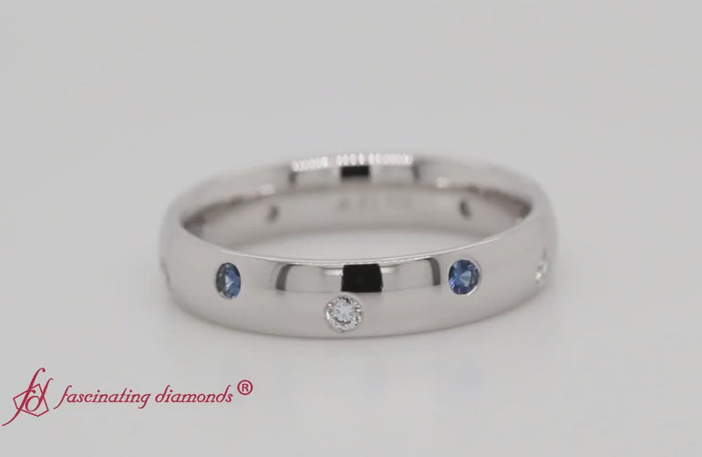 classic-dome-diamond-comfort-fit-wedding-ring-for-men-with-sapphire-in-platinum-fd1092b