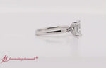 Load and play video in Gallery viewer, Emerald Cut 4 Prong Classic Solitaire Ring
