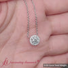 Load and play video in Gallery viewer, half-carat-halo-diamond-pendant-in-white-gold-fdpd10984-0.50-ct-video