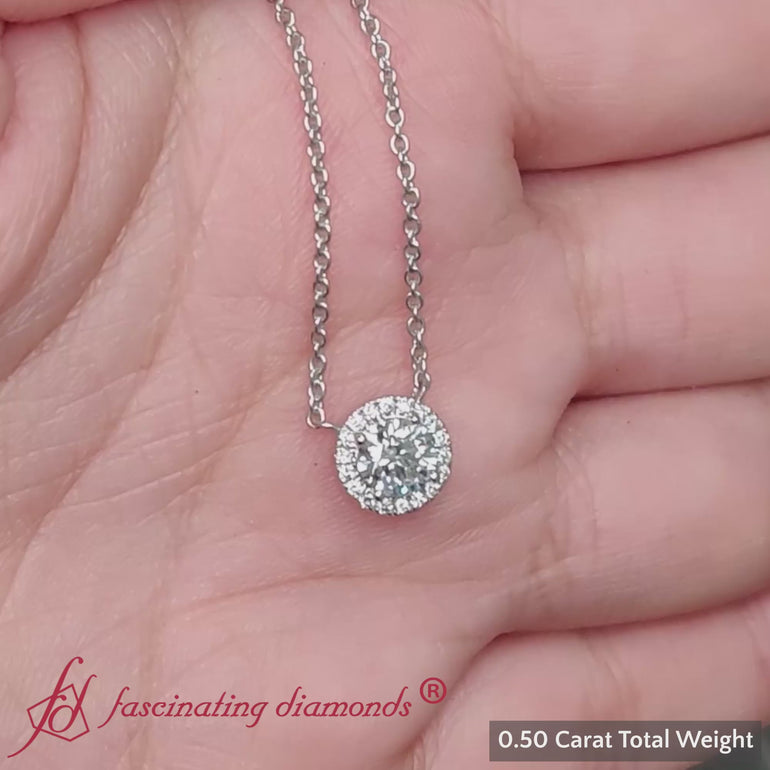 half-carat-halo-diamond-pendant-in-white-gold-fdpd10984-0.50-ct-video