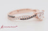 Load and play video in Gallery viewer, Heart Shaped Twisted Vine Delicate Engagement Ring
