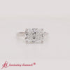 Load and play video in Gallery viewer, East West Cushion 2 Tone Engagement Ring