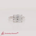 Thumbnail 18 - East West Cushion 2 Tone Engagement Ring
