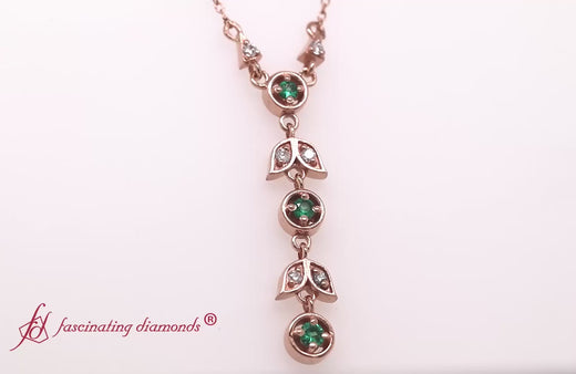 emerald-petal-diamond-drop-necklace-in-rose-gold-fdpd8598-video