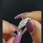 Load and play video in Gallery viewer, Round Cut Infinity Daisy Floral Diamond Ring
