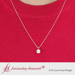 Load and play video in Gallery viewer, 0.75-carat-round-4-prong-solitaire-diamond-pendant-in-rose-gold-fdpd10535ro-0.75-ct-video
