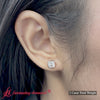 Load and play video in Gallery viewer, Asscher Diamond Bezel Stud Earring