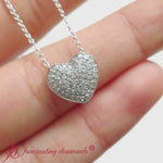 Load and play video in Gallery viewer, Heart Cluster Diamond Pendant
