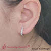 Load and play video in Gallery viewer, Small Hoop Diamond Earring 1 Carat FDEAR10773-YG-LB-F-1000