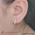 Thumbnail 70 - Small Hoop Diamond Earring 1 Carat FDEAR10773-YG-LB-F-1000