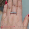 Load and play video in Gallery viewer, 3 Ct Asscher Cut Five Stone Diamond Wedding Band